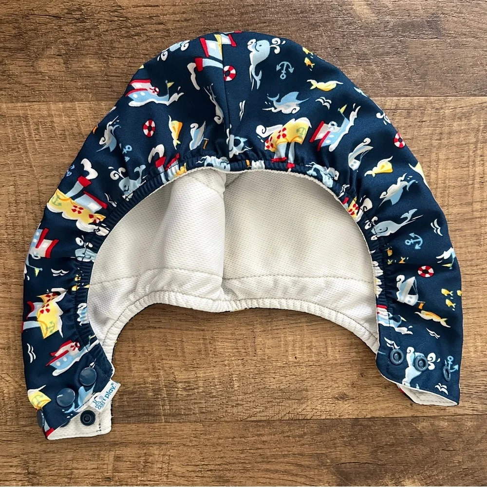 Navy Blue Kids Swim Diaper i play size 4/4T snap button sides